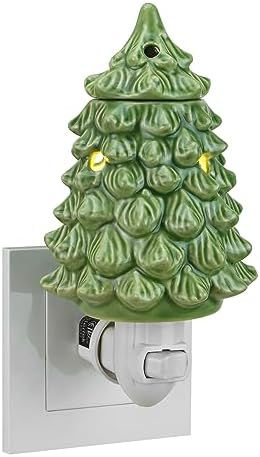 Pluggable Fragrance Warmer Wax Melter for Christmas, Lovely Christmas Tree